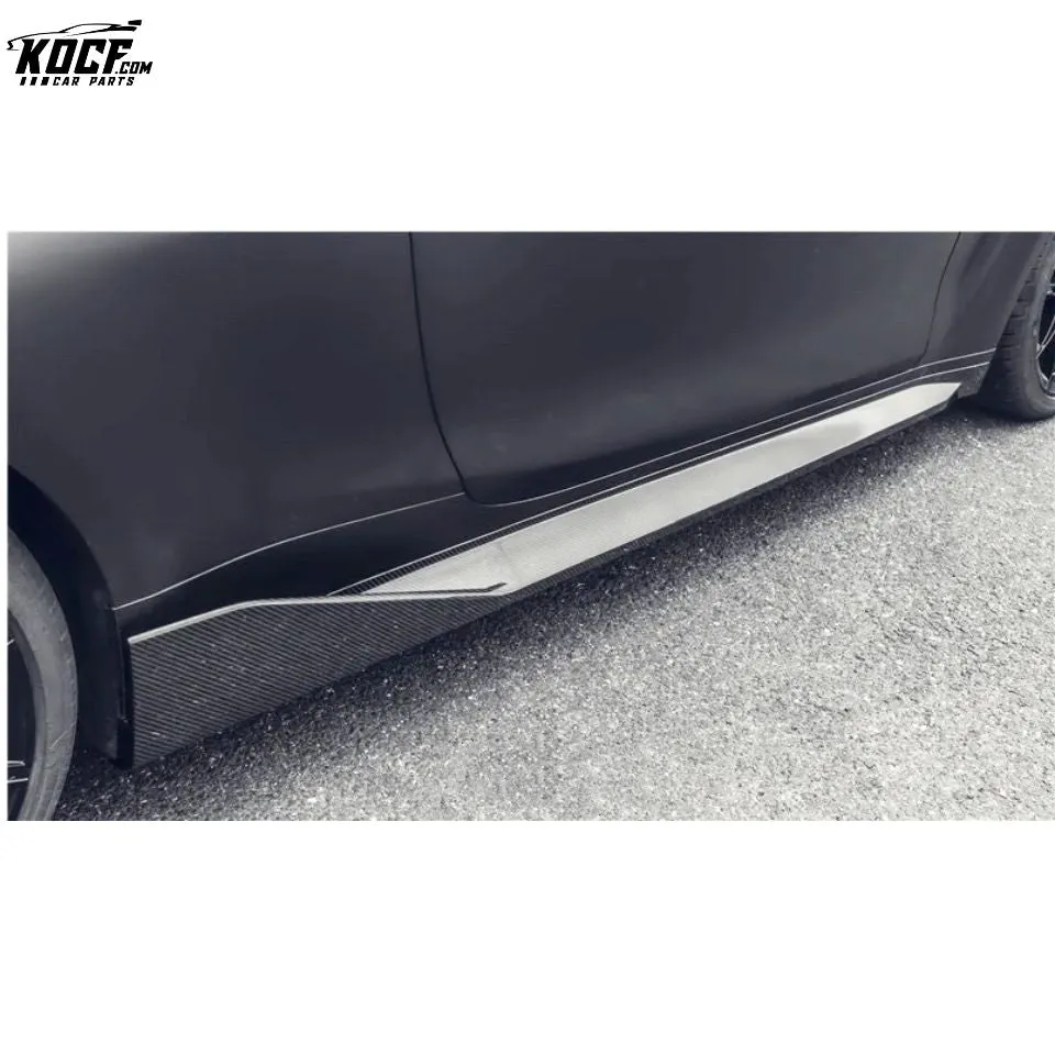 2021-22 G80 M3 G82 M4 Side Skirts M Performance style Carbon Fiber Side Skirts Rocker Panels For BMW G80 G82 Black Glossy Finish