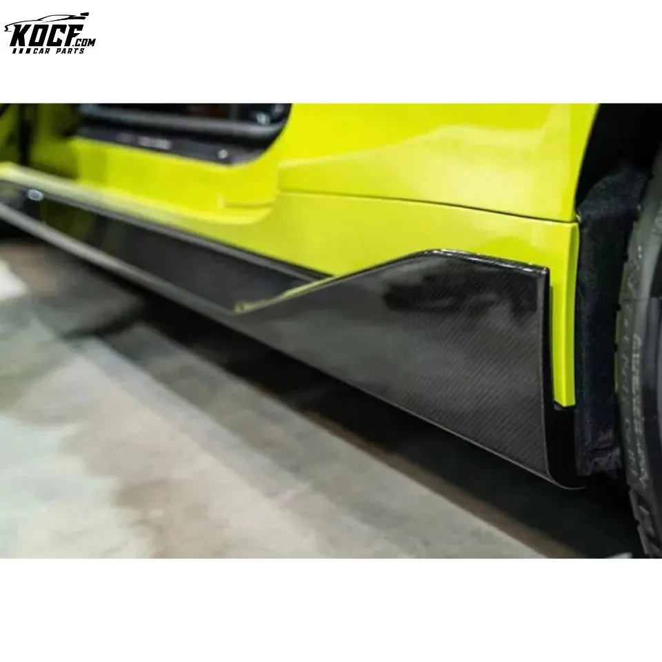 2021-22 G80 M3 G82 M4 Side Skirts M Performance style Carbon Fiber Side Skirts Rocker Panels For BMW G80 G82 Black Glossy Finish