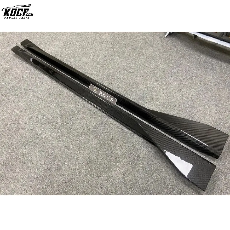 2021-22 G80 M3 G82 M4 Side Skirts M Performance style Carbon Fiber Side Skirts Rocker Panels For BMW G80 G82 Black Glossy Finish