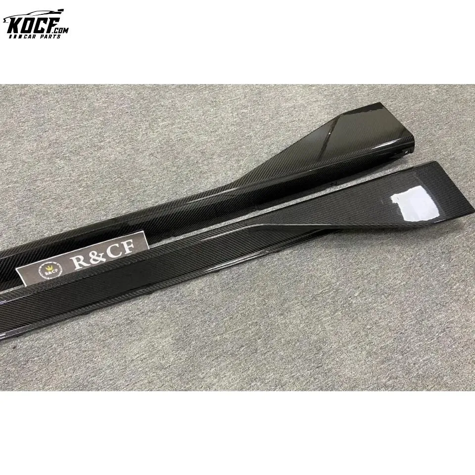 2021-22 G80 M3 G82 M4 Side Skirts M Performance style Carbon Fiber Side Skirts Rocker Panels For BMW G80 G82 Black Glossy Finish