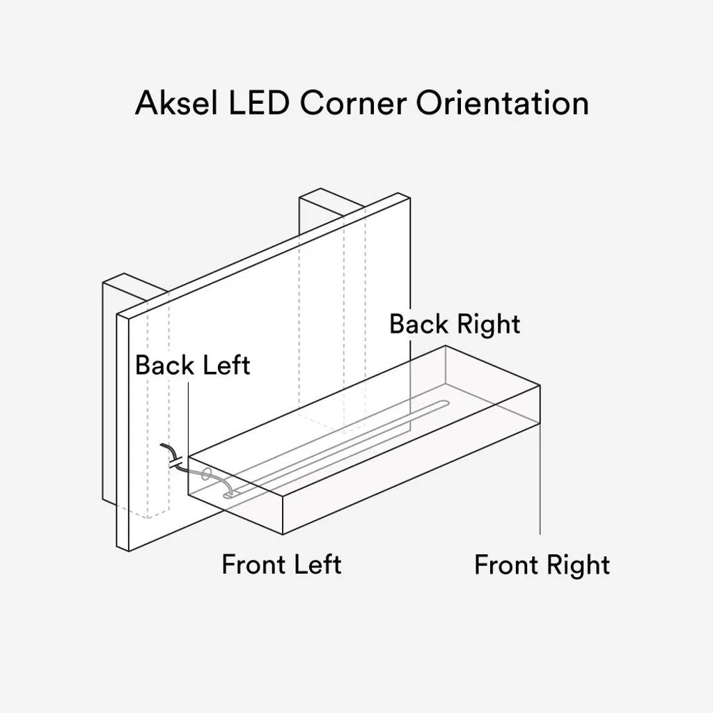 Aksel LED Arsenic Floating Shelf