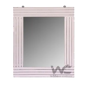 Antique White Royal Mirror Frame Wall Hanging for Living Room, Bedroom, Bathroom, and Home Decor