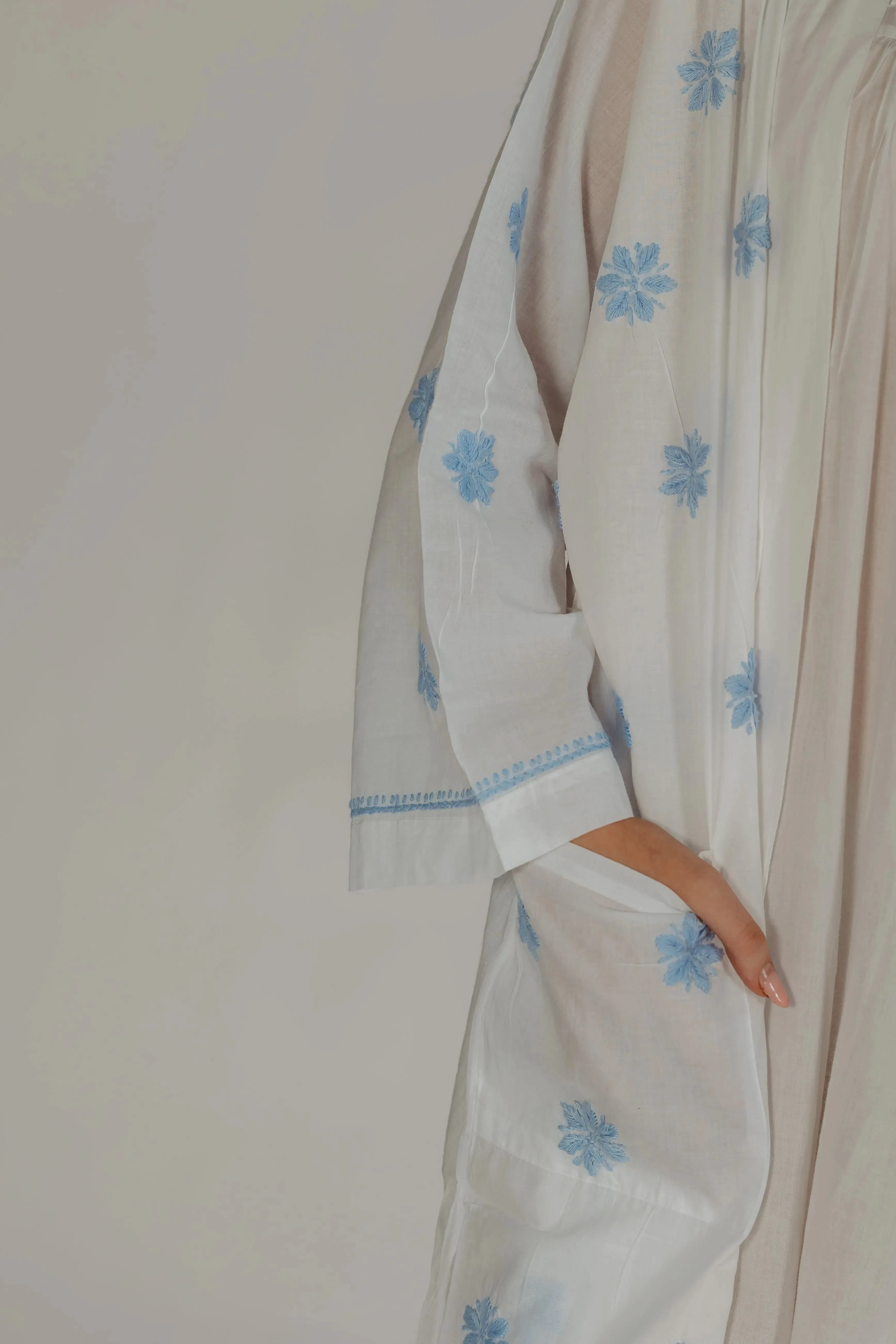 Anushka Blue Embroidered Robe