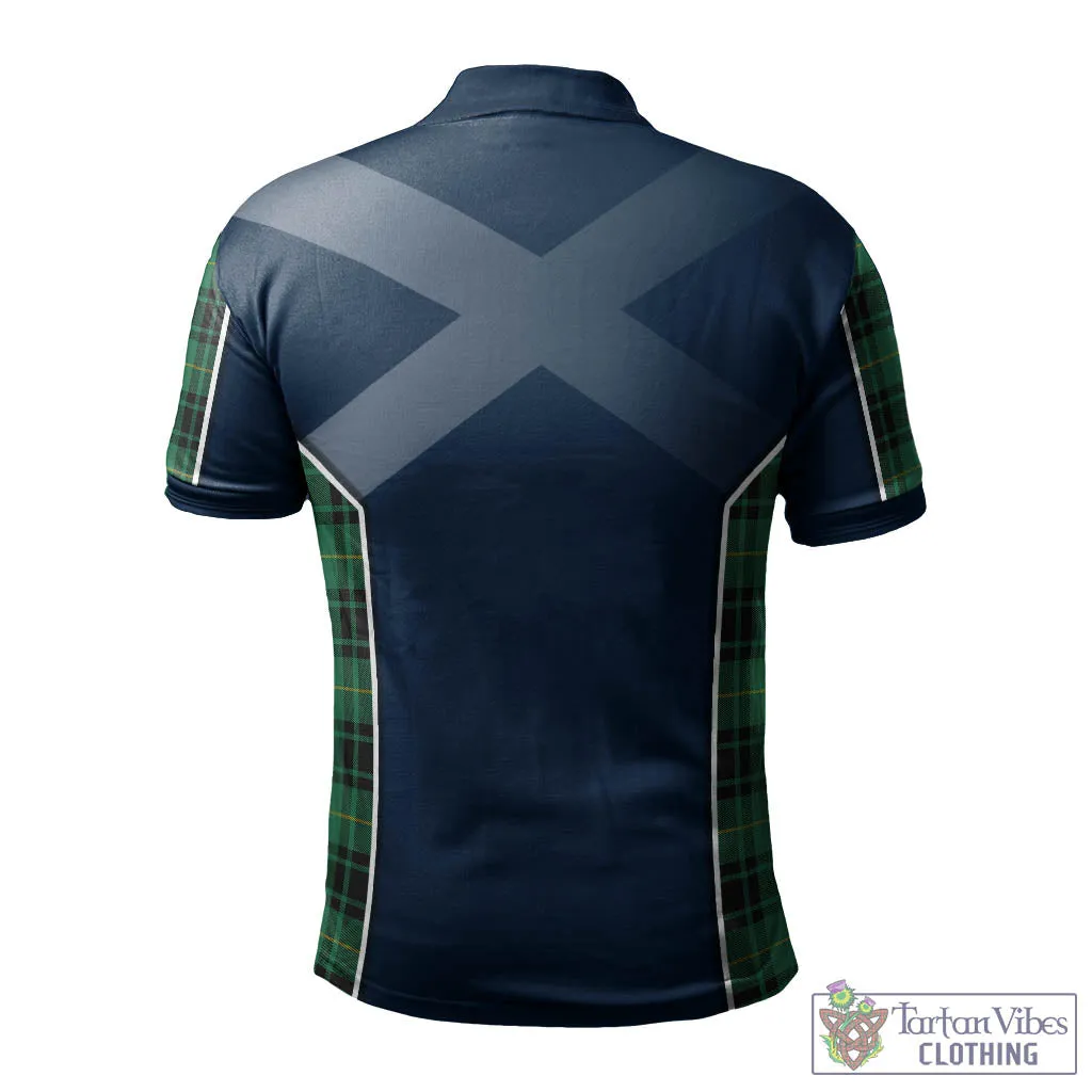 Arthur Ancient Tartan Men's Polo Shirt with Family Crest and Scottish Thistle Vibes Sport Style