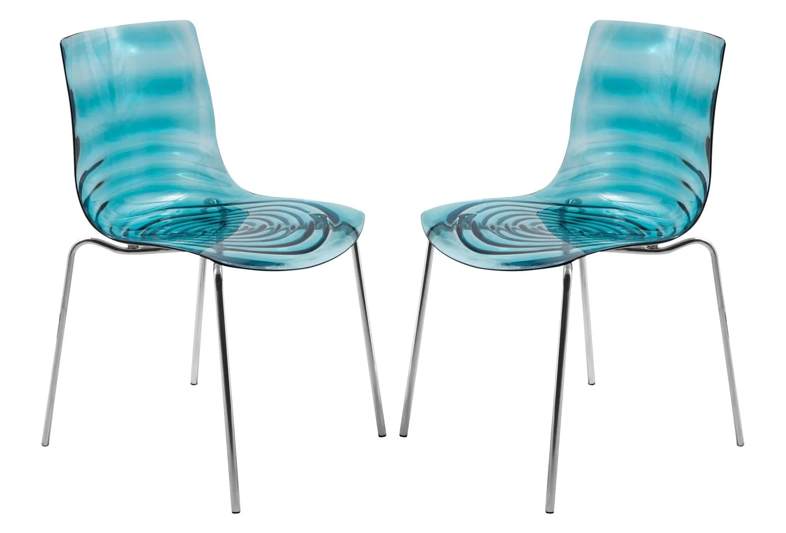 Astor Water Ripple Design Dining Chair Set of 2