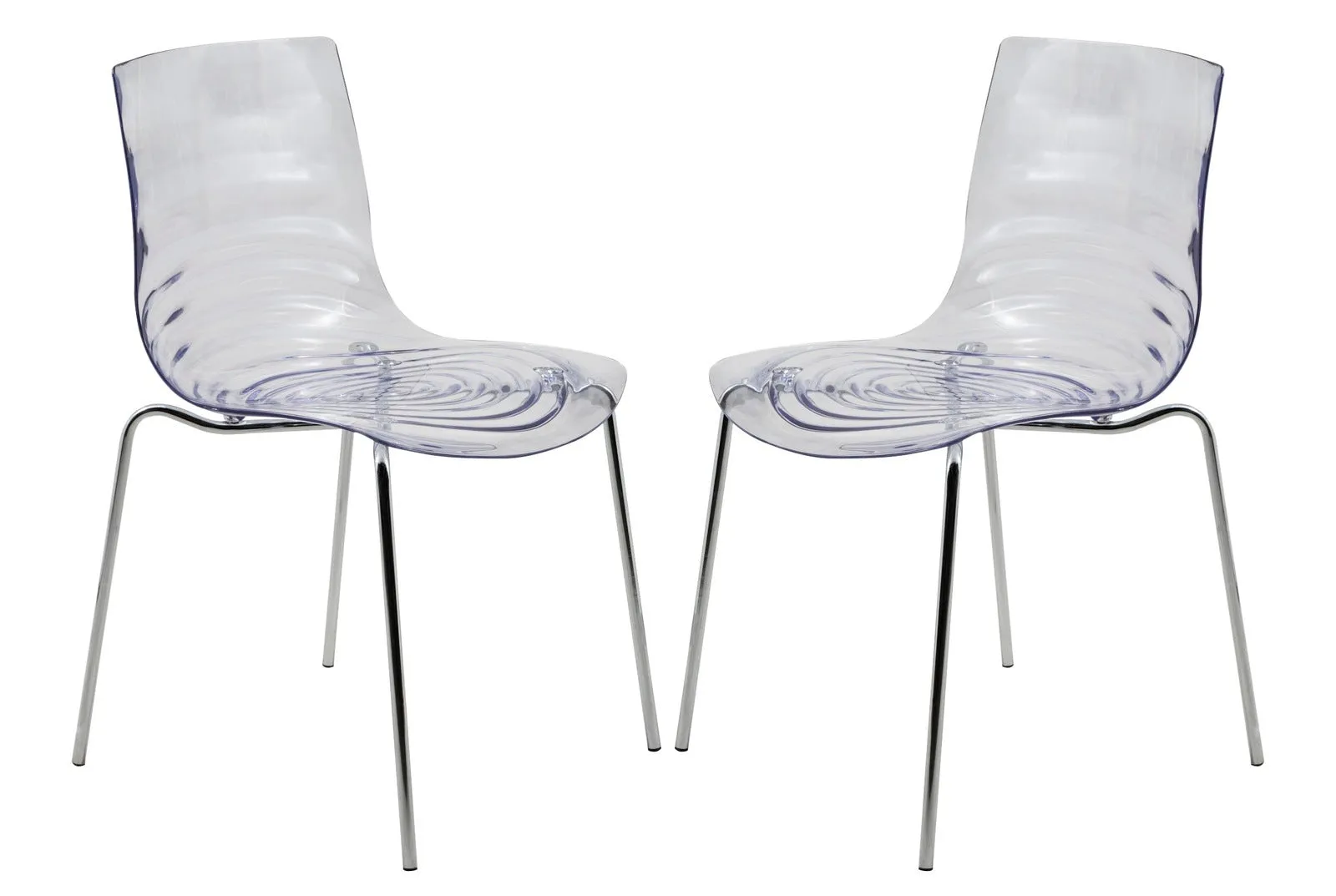 Astor Water Ripple Design Dining Chair Set of 2