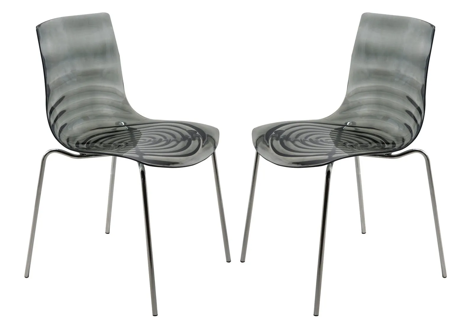 Astor Water Ripple Design Dining Chair Set of 2