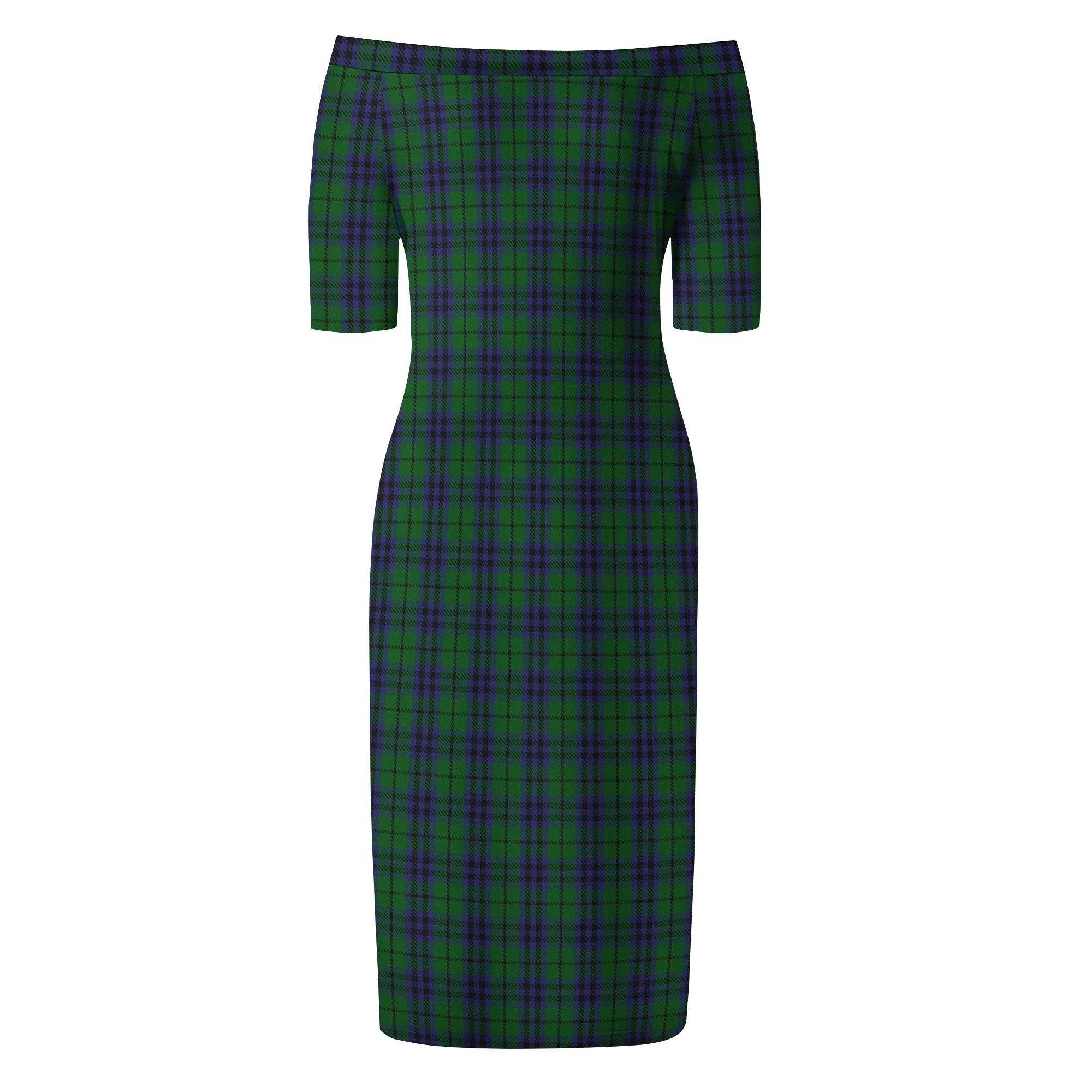 Austin Tartan Off Shoulder Lady Dress