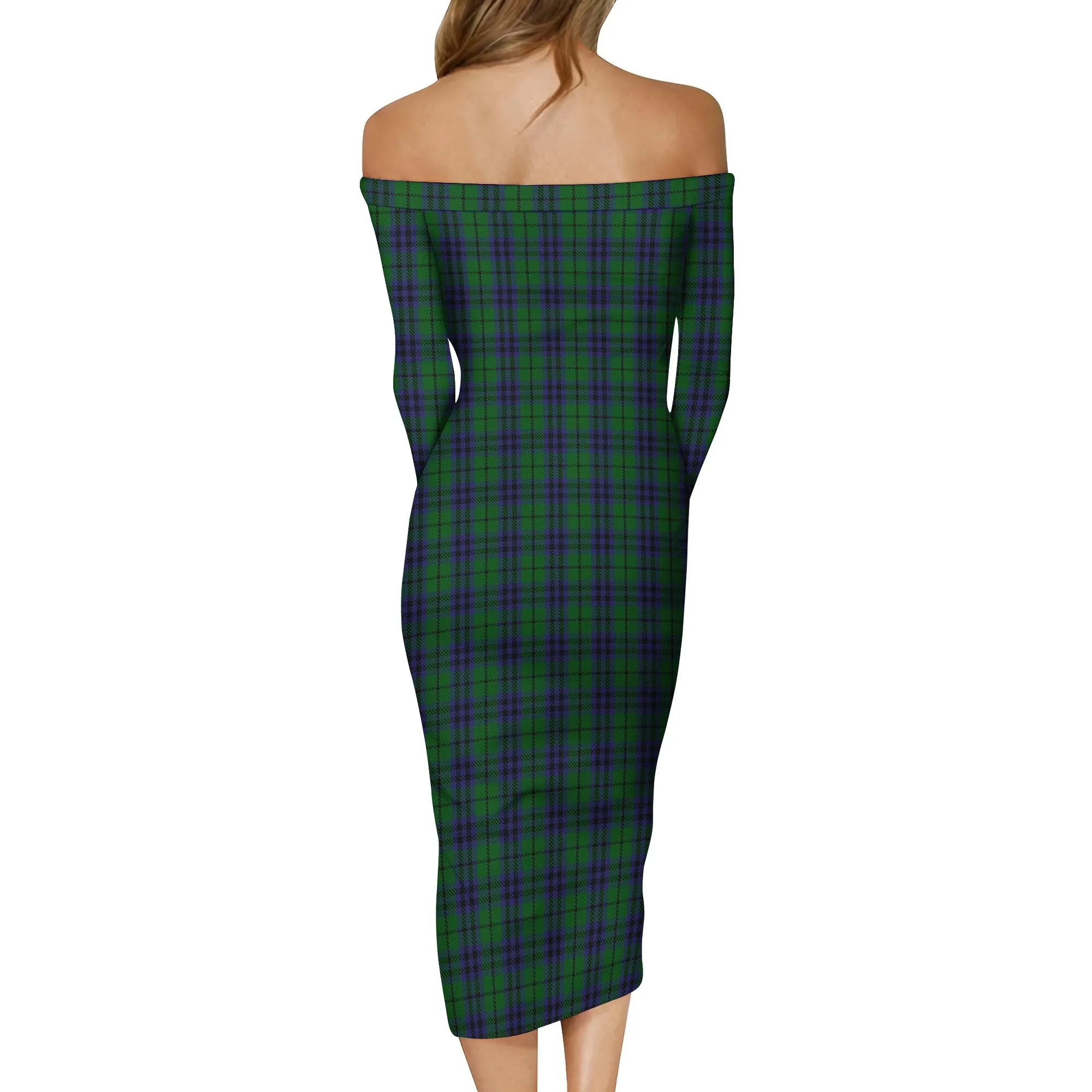 Austin Tartan Off Shoulder Lady Dress