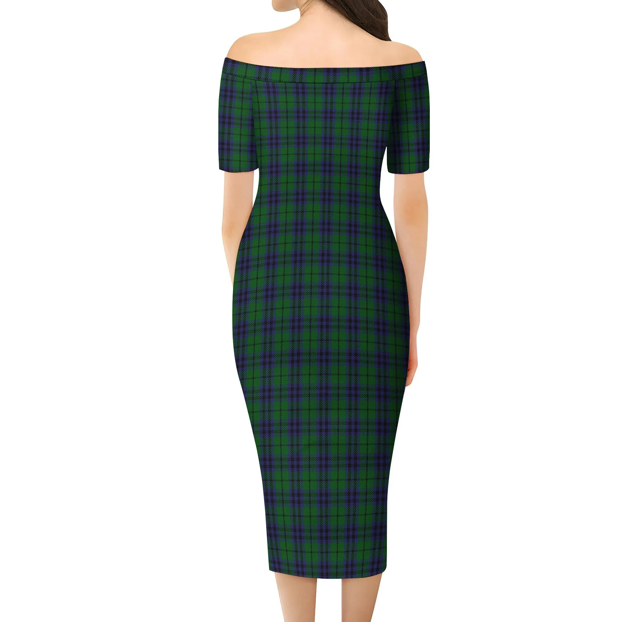 Austin Tartan Off Shoulder Lady Dress