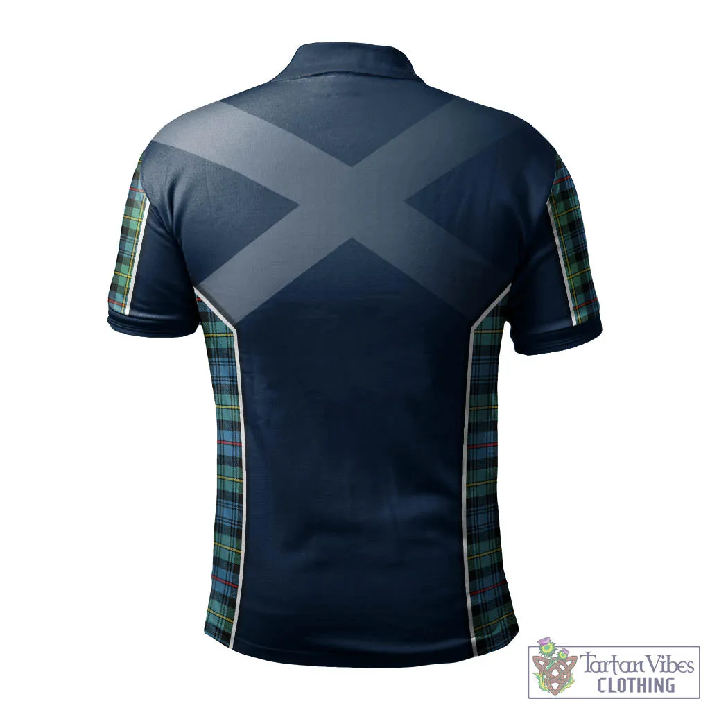 Bailey Ancient Tartan Men's Polo Shirt with Family Crest and Scottish Thistle Vibes Sport Style