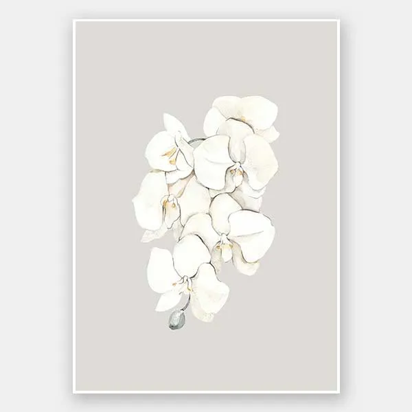 Beige Lilies Unframed Art Print