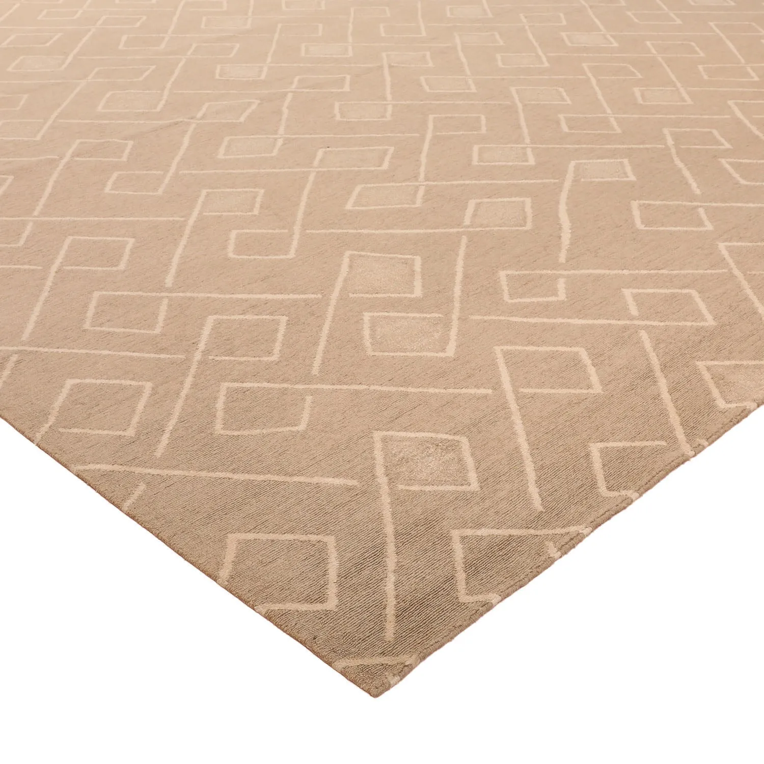 Beige Modern Linen Rug - 10'3" x 13'8"