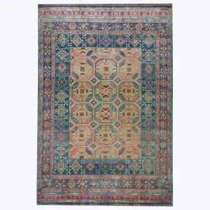 Blue Alchemy Transitional Silk Rug - 5'10" x 9'1"