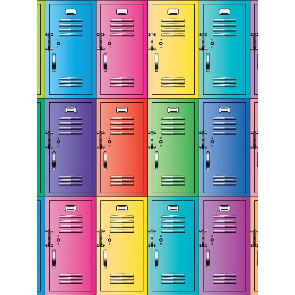 Bright Colored School Locker Backdrop