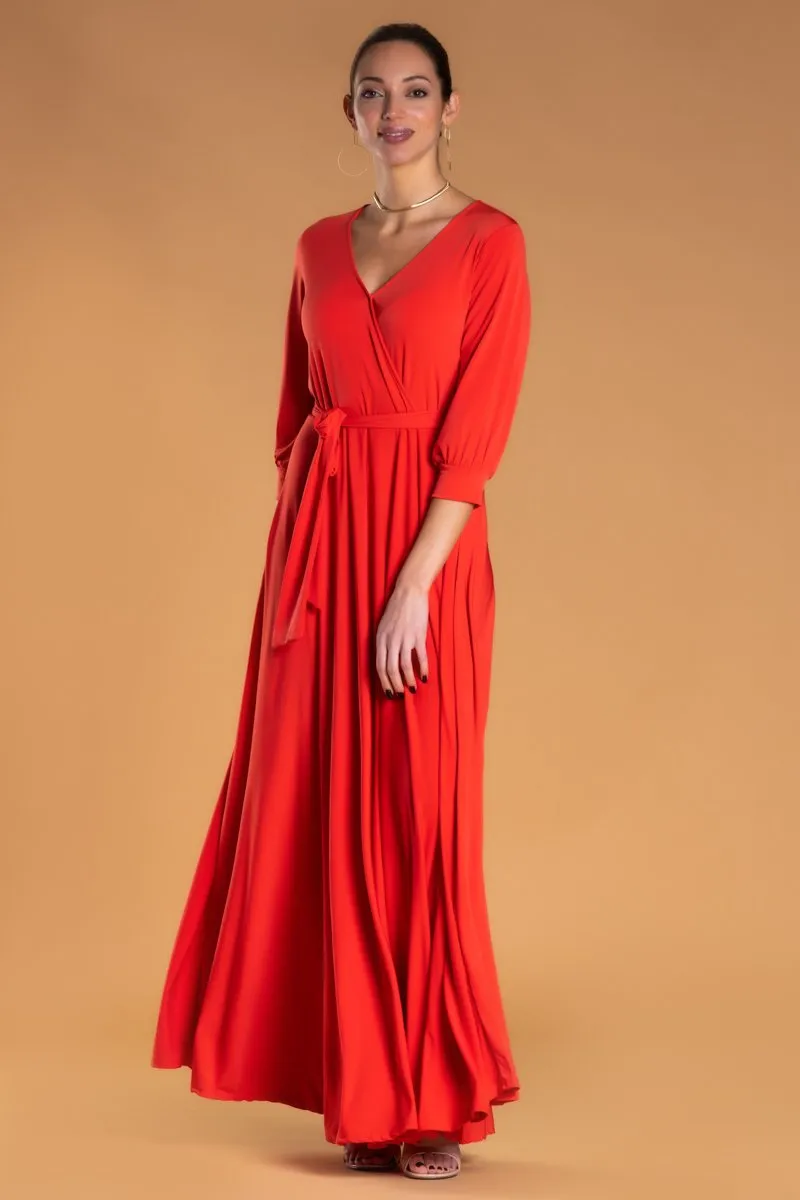 Brigitte Brianna Wrap Maxi Dress