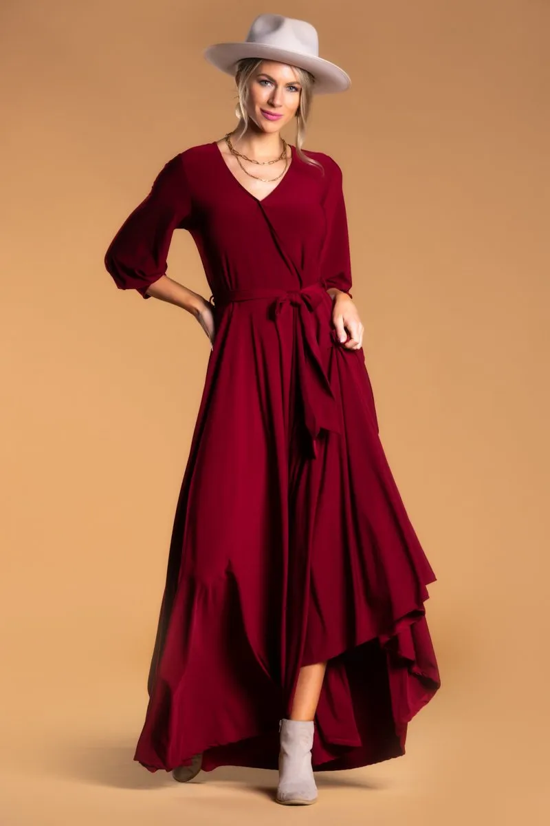 Brigitte Brianna Wrap Maxi Dress