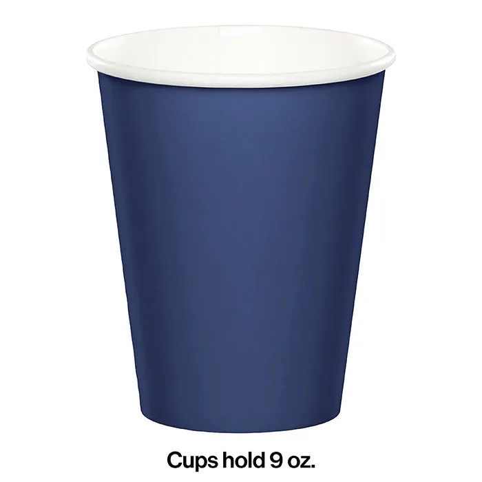 Bulk Navy 9 oz Hot & Cold Paper Cups (240 per Case)