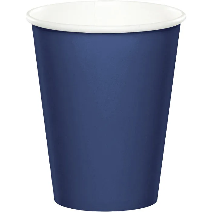 Bulk Navy 9 oz Hot & Cold Paper Cups (240 per Case)