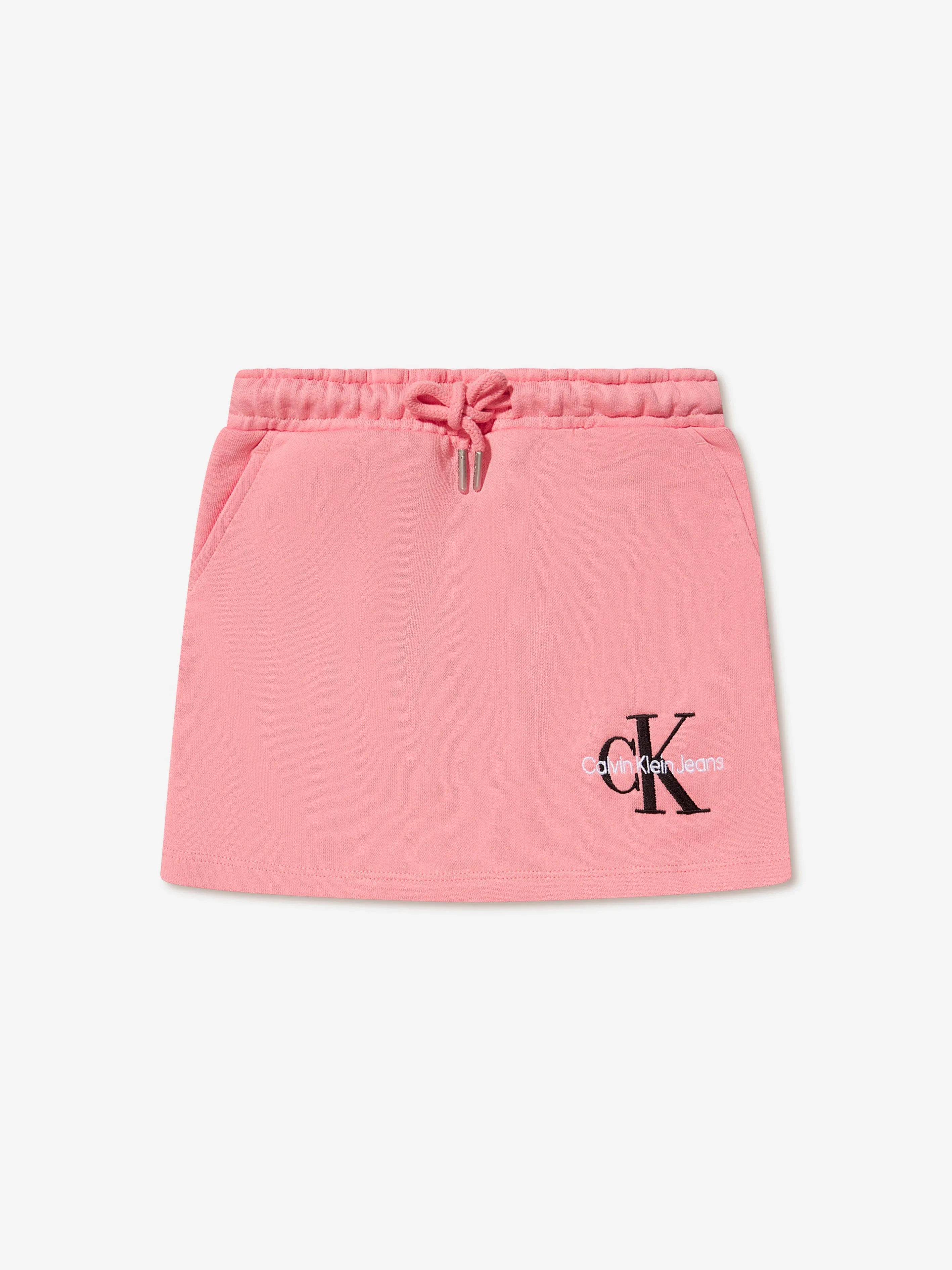 Calvin Klein Girls Organic Cotton Monogram Skirt