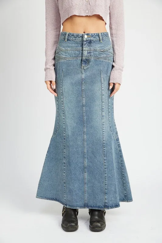 DENIM MAXI SKIRT *Online Only*