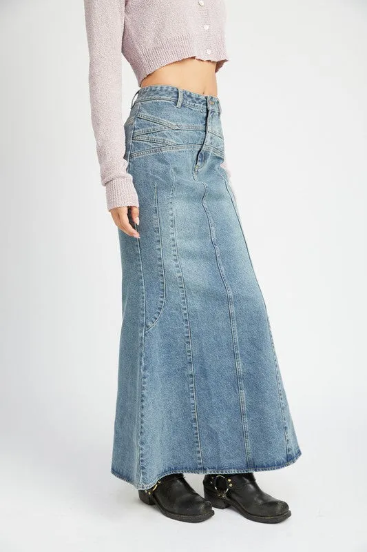 DENIM MAXI SKIRT *Online Only*