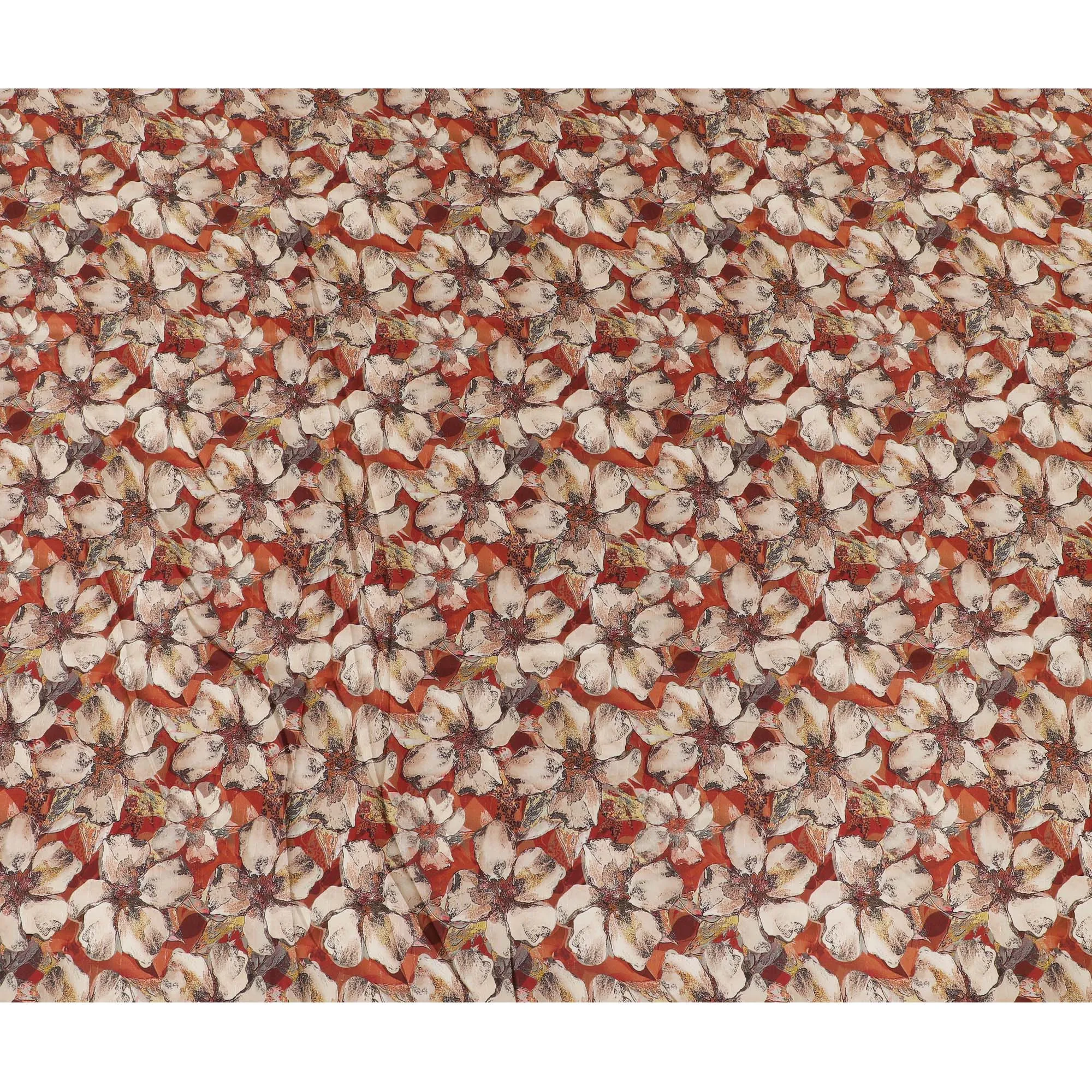 Elegant Autumn Floral Viscose Fabric - 110 cm Wide-D19414