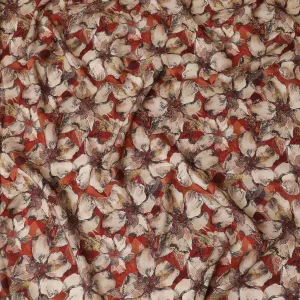 Elegant Autumn Floral Viscose Fabric - 110 cm Wide-D19414