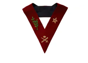 Expert Scottish Rite Officer Collar - Maroon Velvet