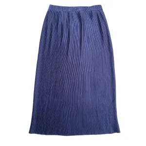 Fine Pleat Midi Skirt Vintage Navy SIZE 18