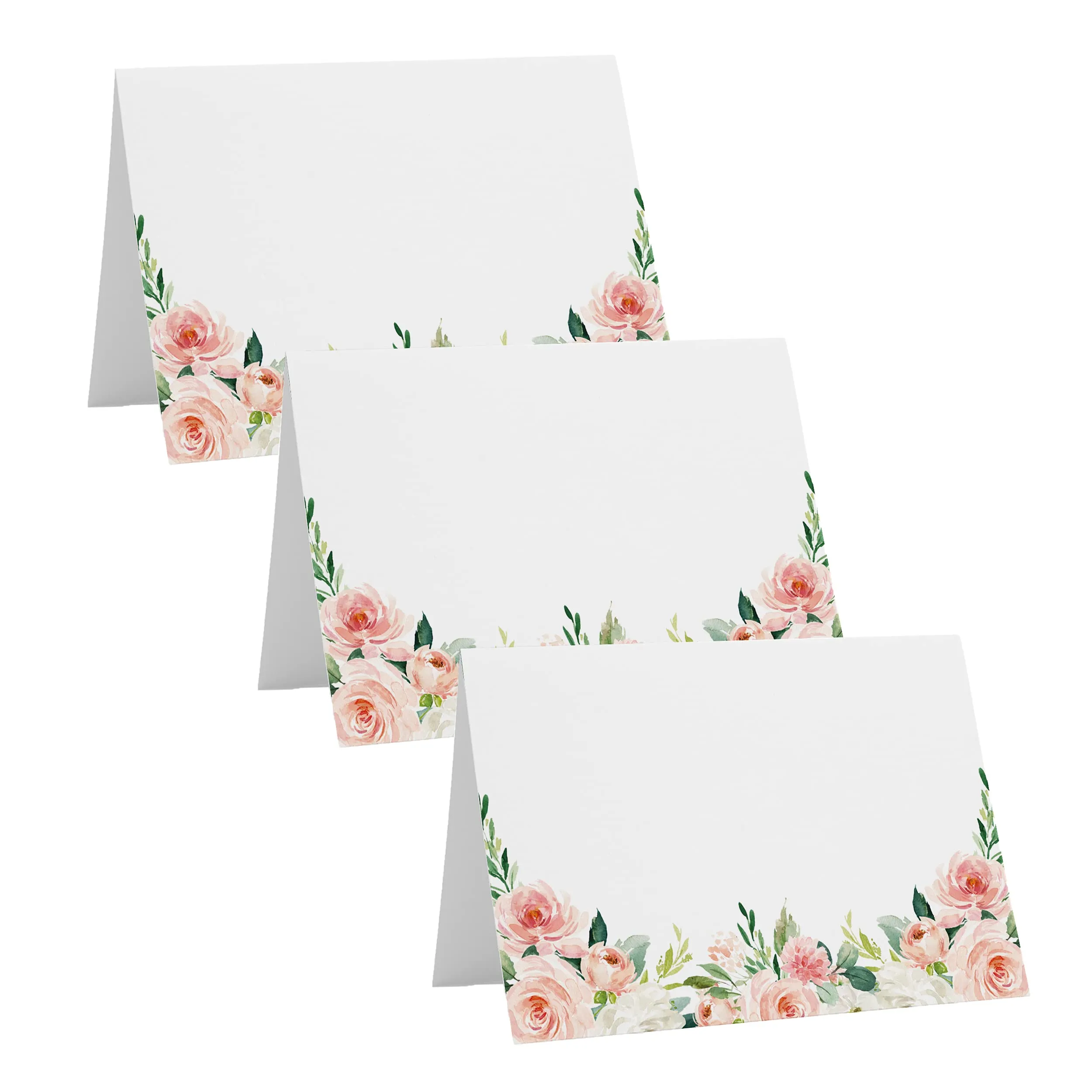 Graceful Greenery Wedding Place Cards (25-Pack)