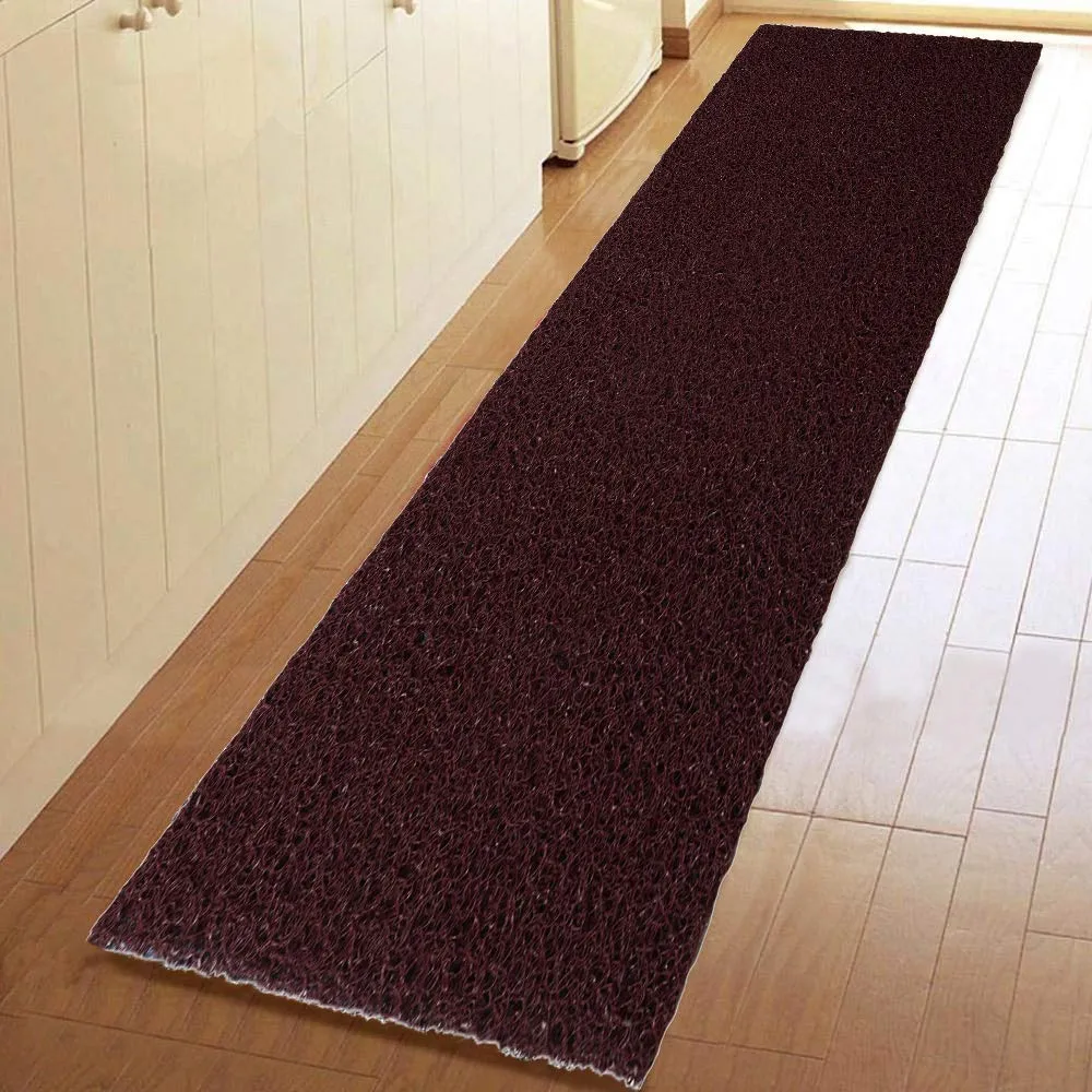 Heart Home Rubber 1 Piece Floor Mat Door Mat 2x8 Feet (Maroon) CTHH1001,Standard