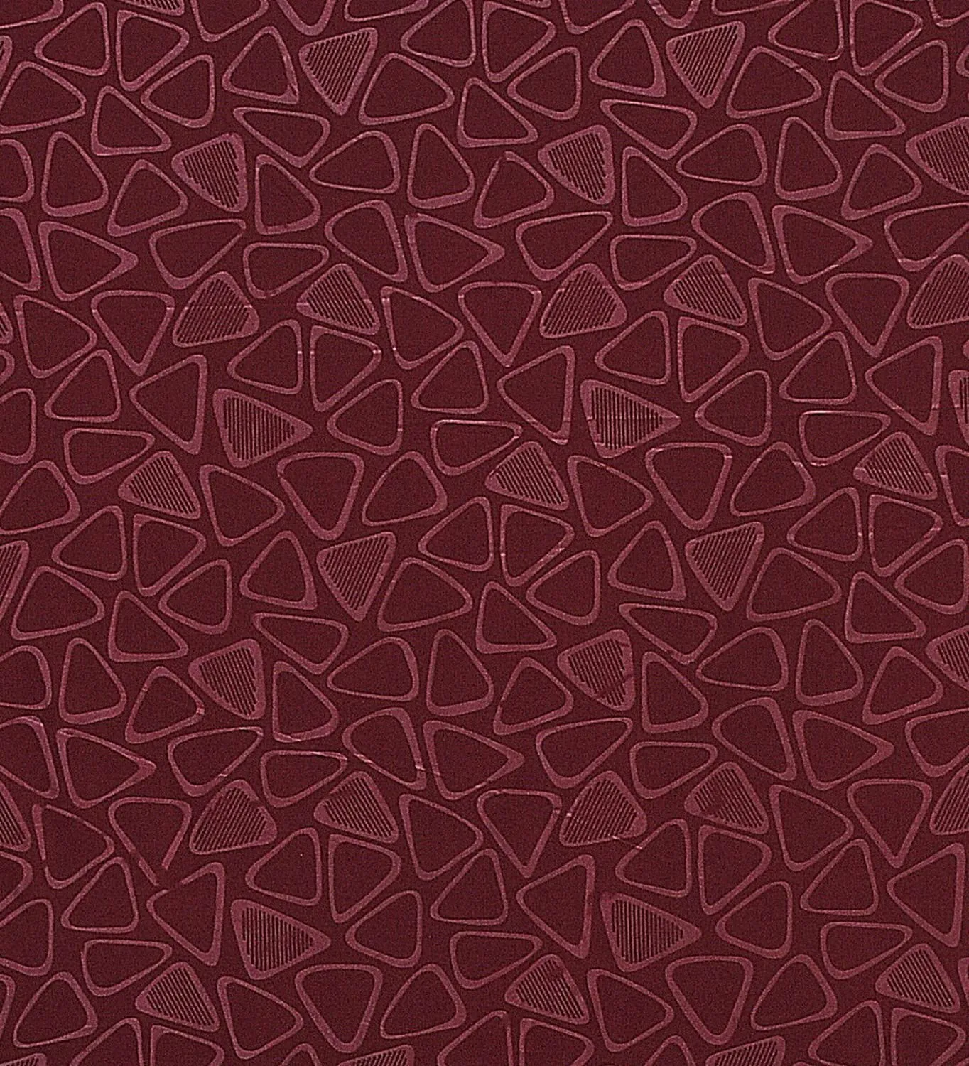 Heart Home Triangle Printed Polyster Stretchable 3 Seater Sofa Cover for Home, Office, Hotels with Foam Stick (Maroon)-50HH01420,Standard