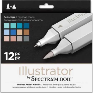 Illustrator by Spectrum Noir 12 Pen Set - Seascape