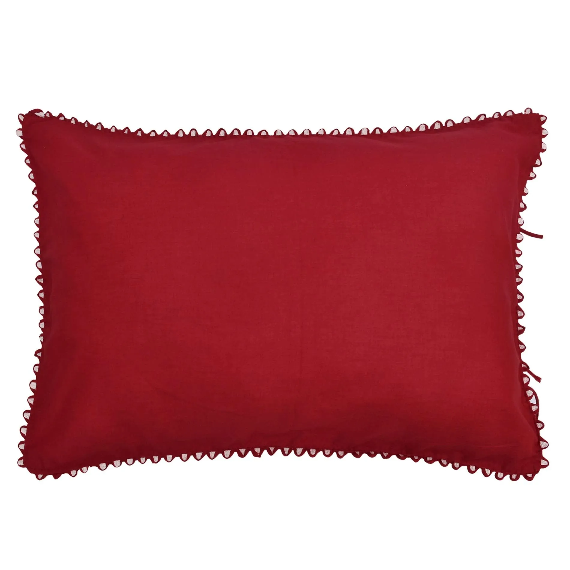 Kuber Industries 6 Piece Cotton Pillow Cover Set-17"x24" (Maroon) Luxury Pillow Covers-KUBMART03395