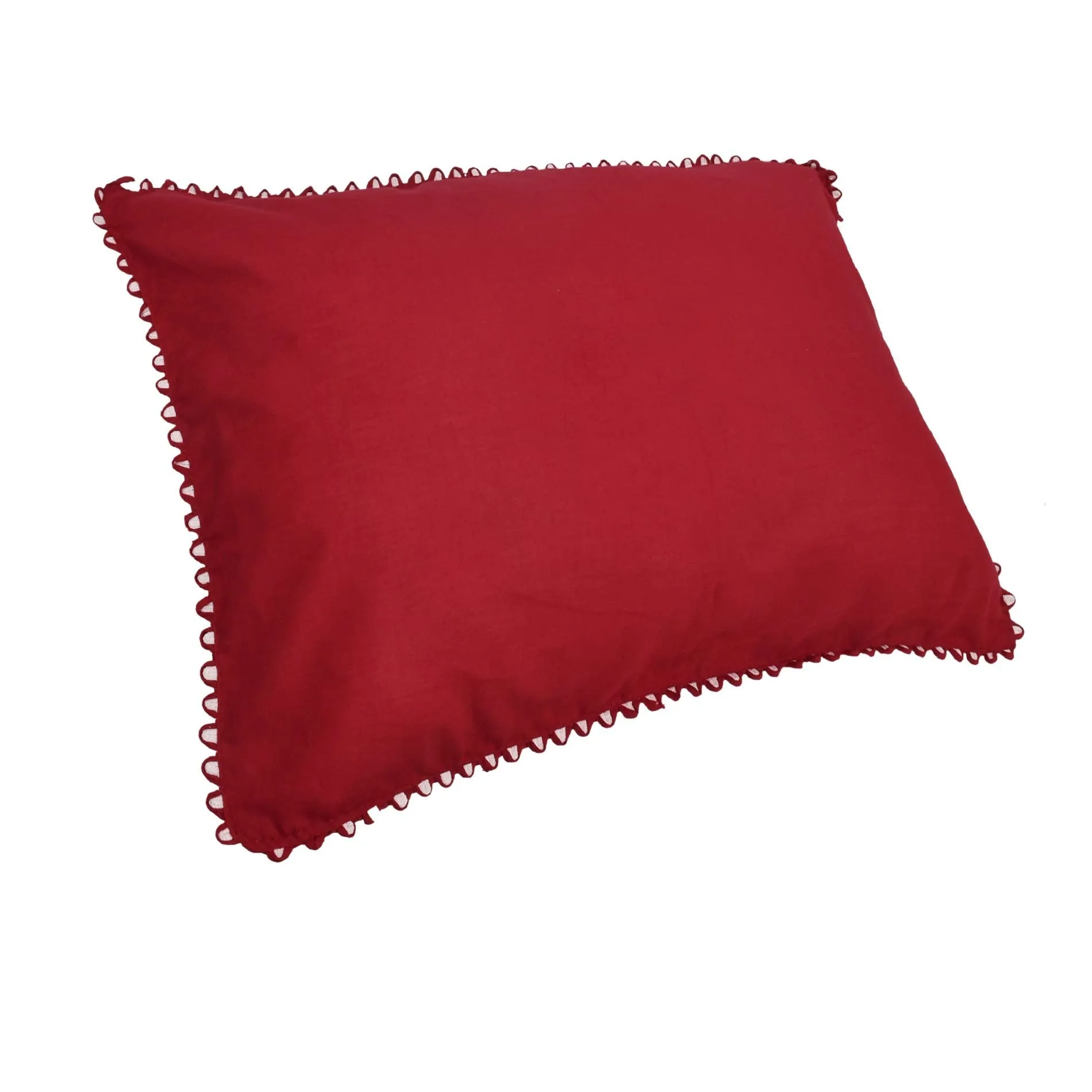 Kuber Industries 6 Piece Cotton Pillow Cover Set-17"x24" (Maroon) Luxury Pillow Covers-KUBMART03395