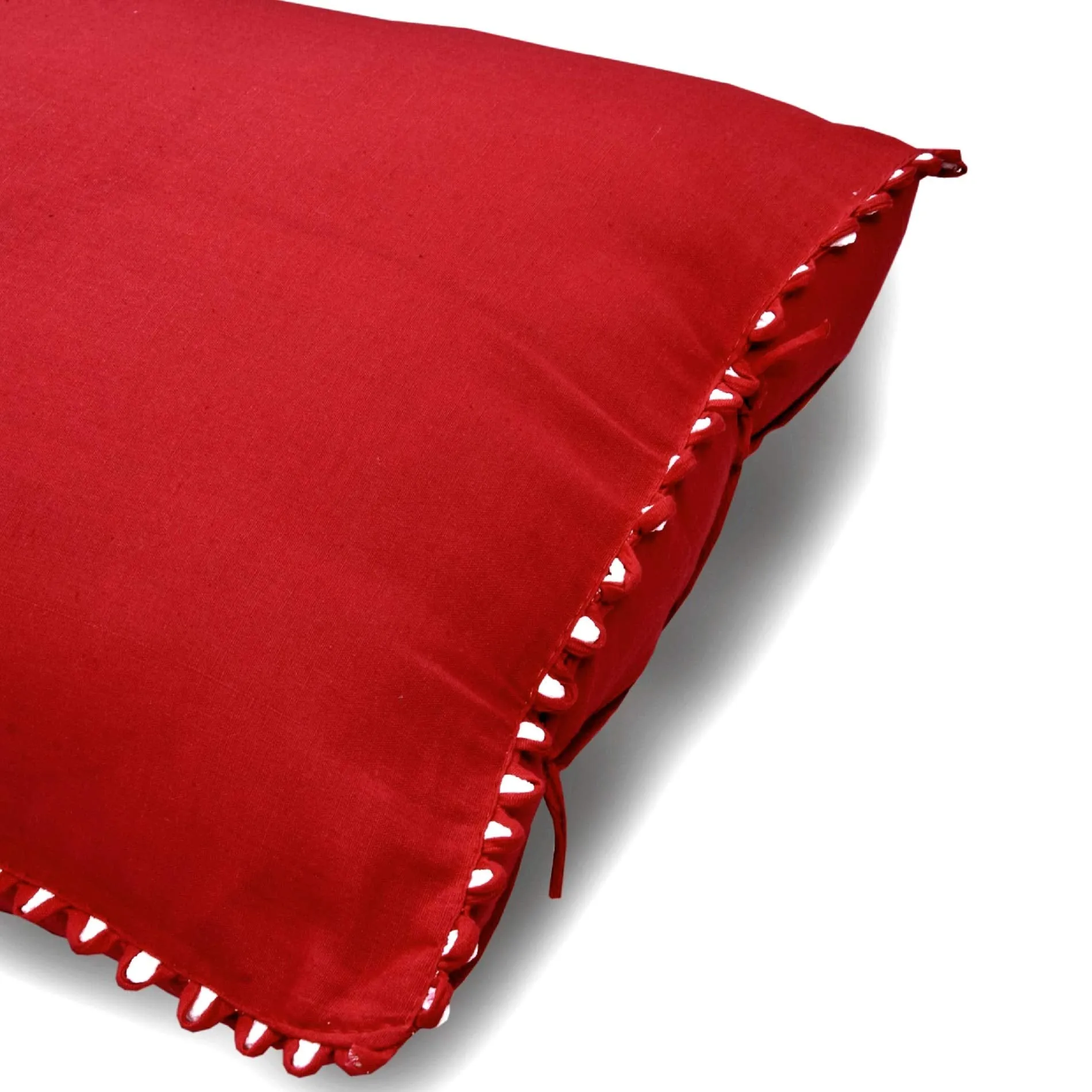 Kuber Industries 6 Piece Cotton Pillow Cover Set-17"x24" (Maroon) Luxury Pillow Covers-KUBMART03395