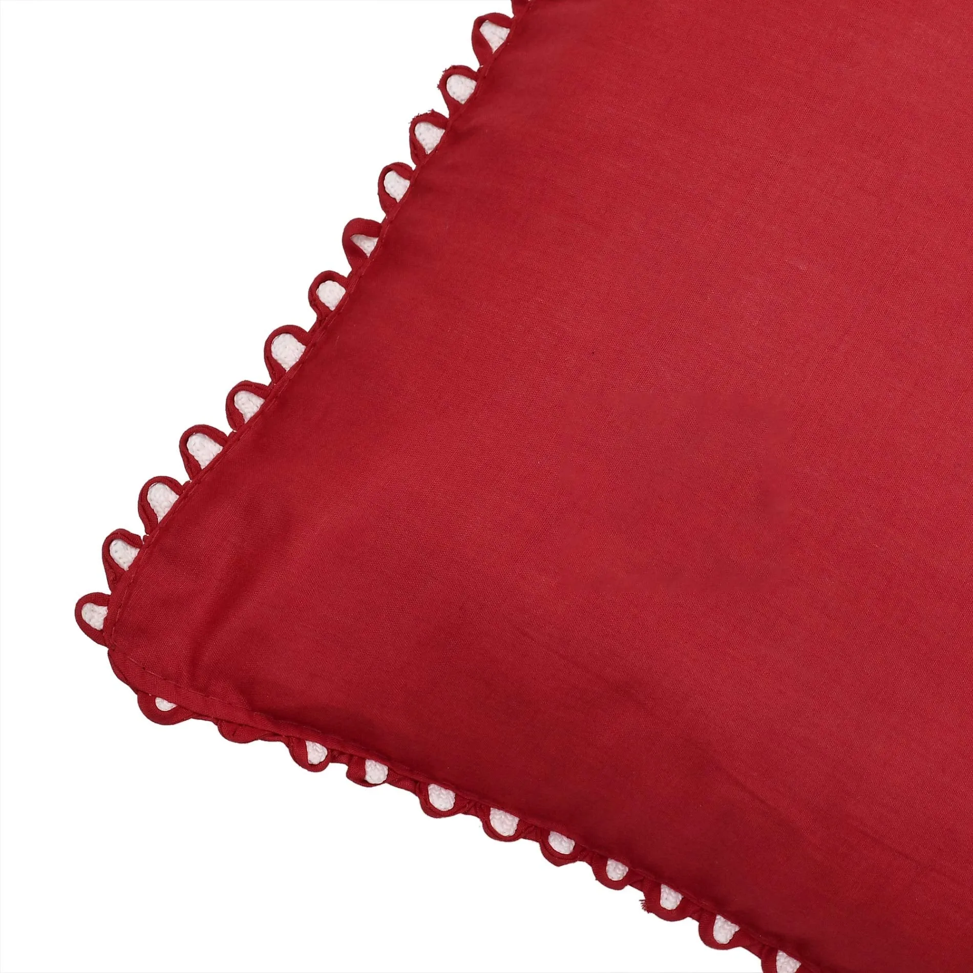 Kuber Industries 6 Piece Cotton Pillow Cover Set-17"x24" (Maroon) Luxury Pillow Covers-KUBMART03395