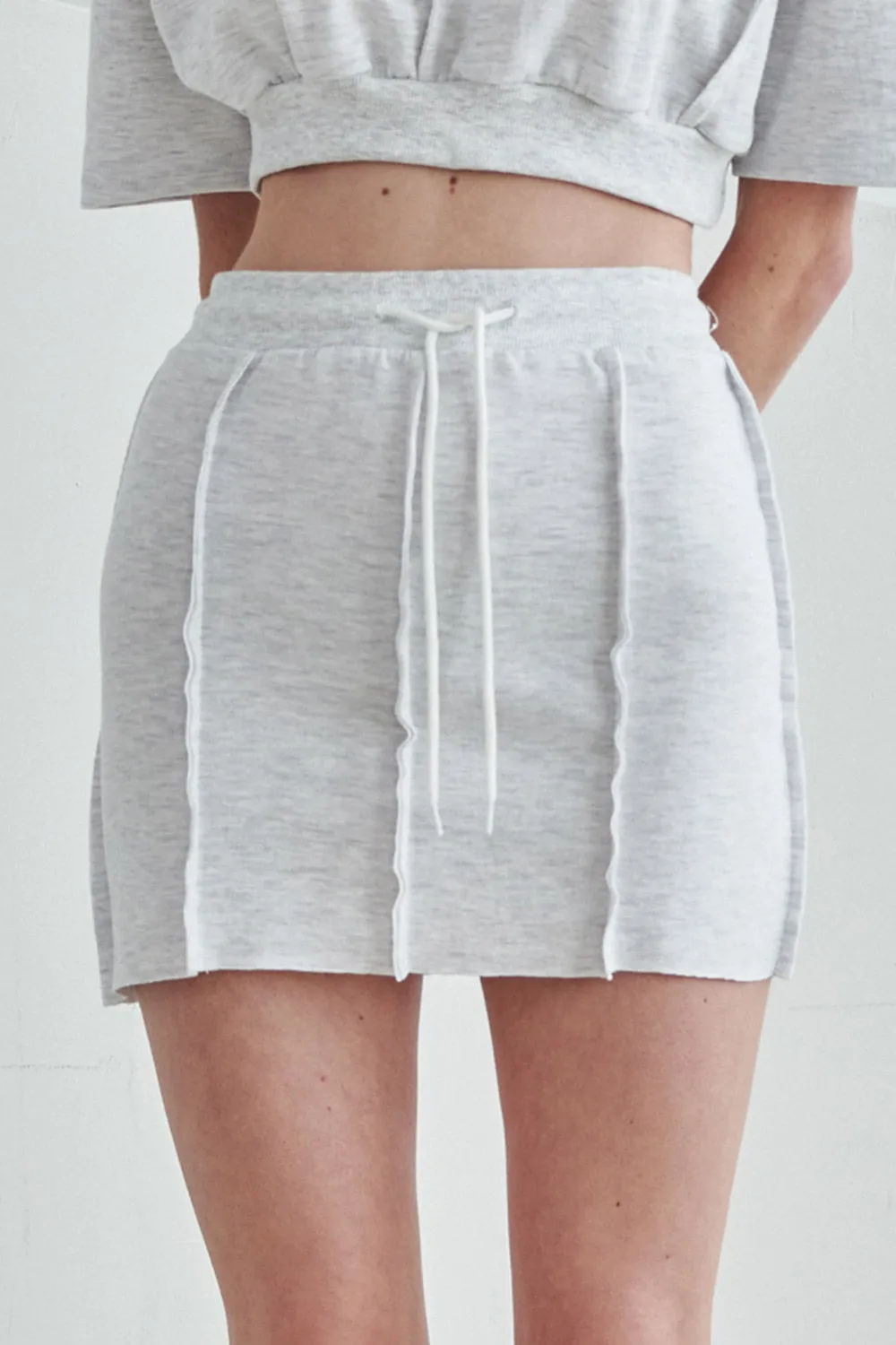 Livy Frayed Sweat Skirt