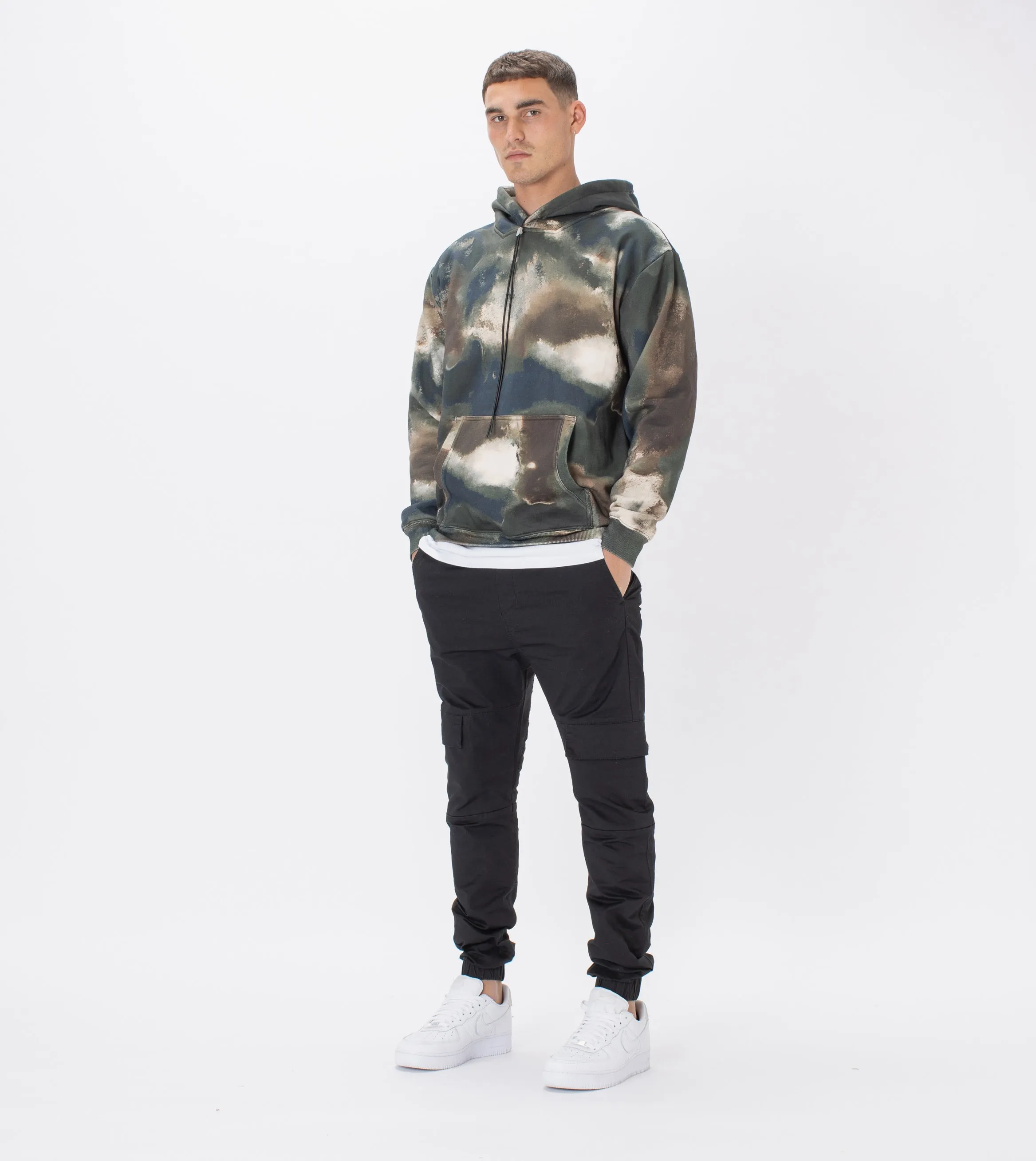 Lowgo Hood Sweat Washed Camo