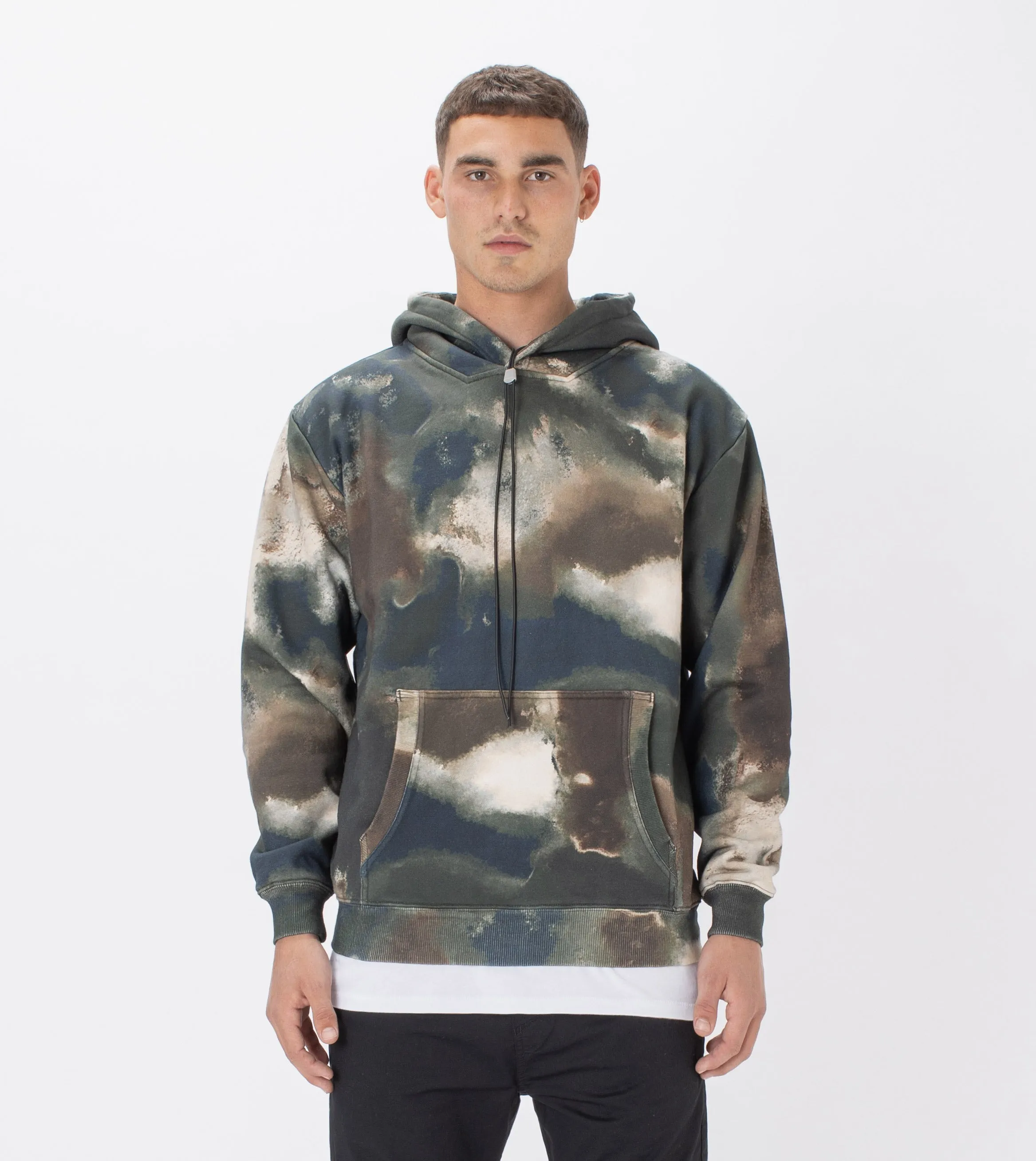 Lowgo Hood Sweat Washed Camo