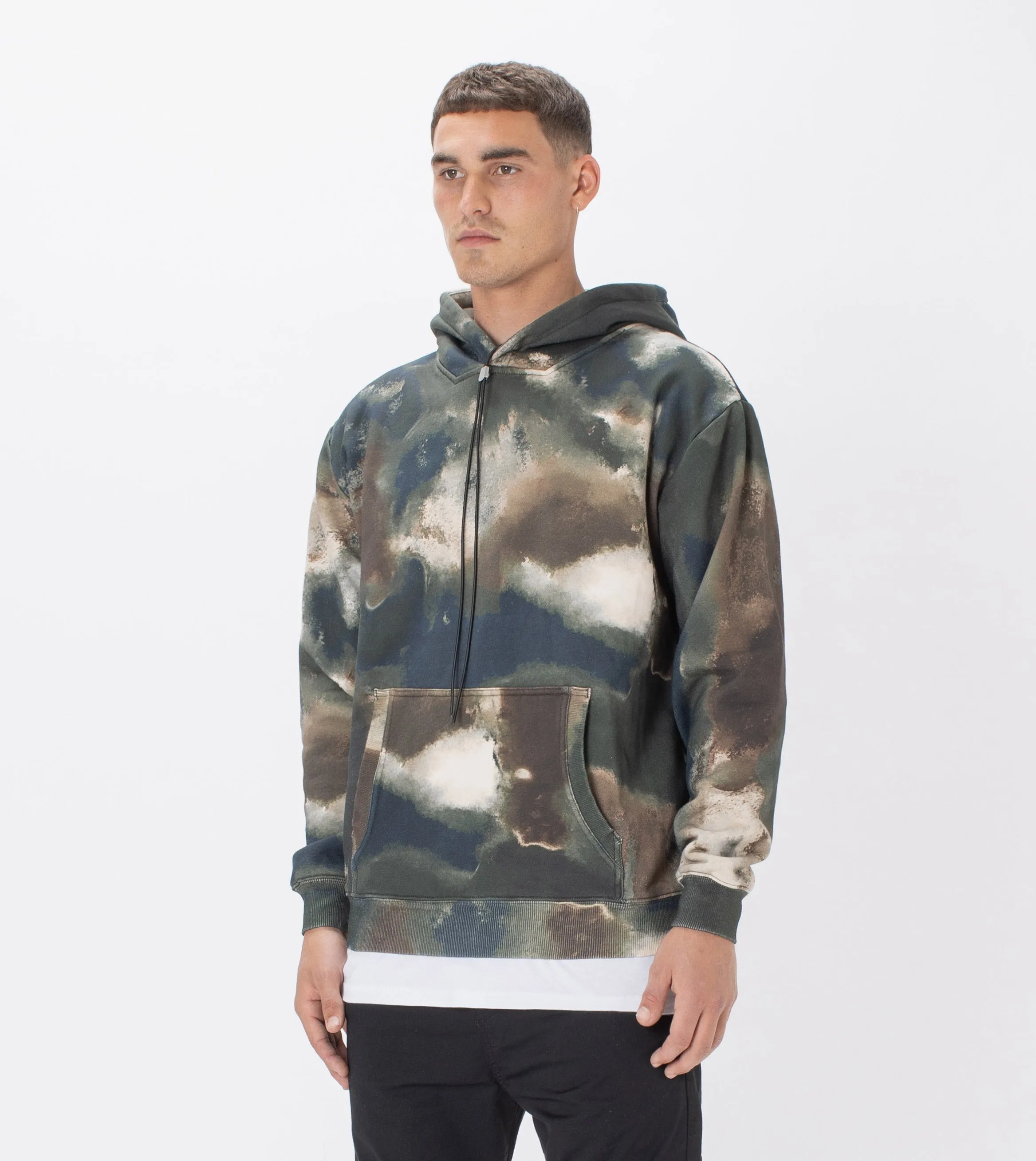 Lowgo Hood Sweat Washed Camo