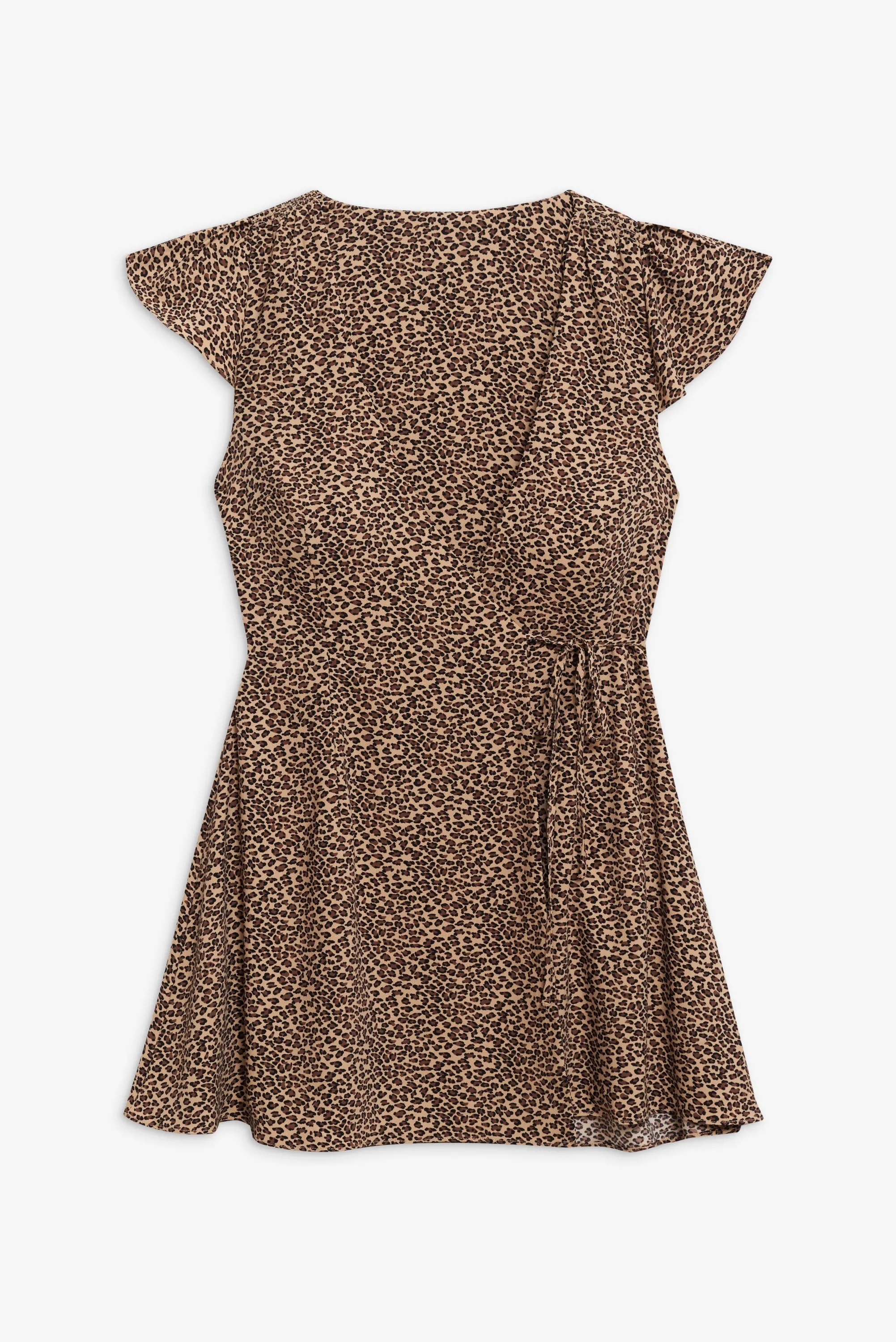 Lucy Wrap Mini Dress - Baby Leopard