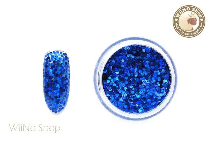 Navy Blue 1mm Hexagon Holographic Glitter (HS06)