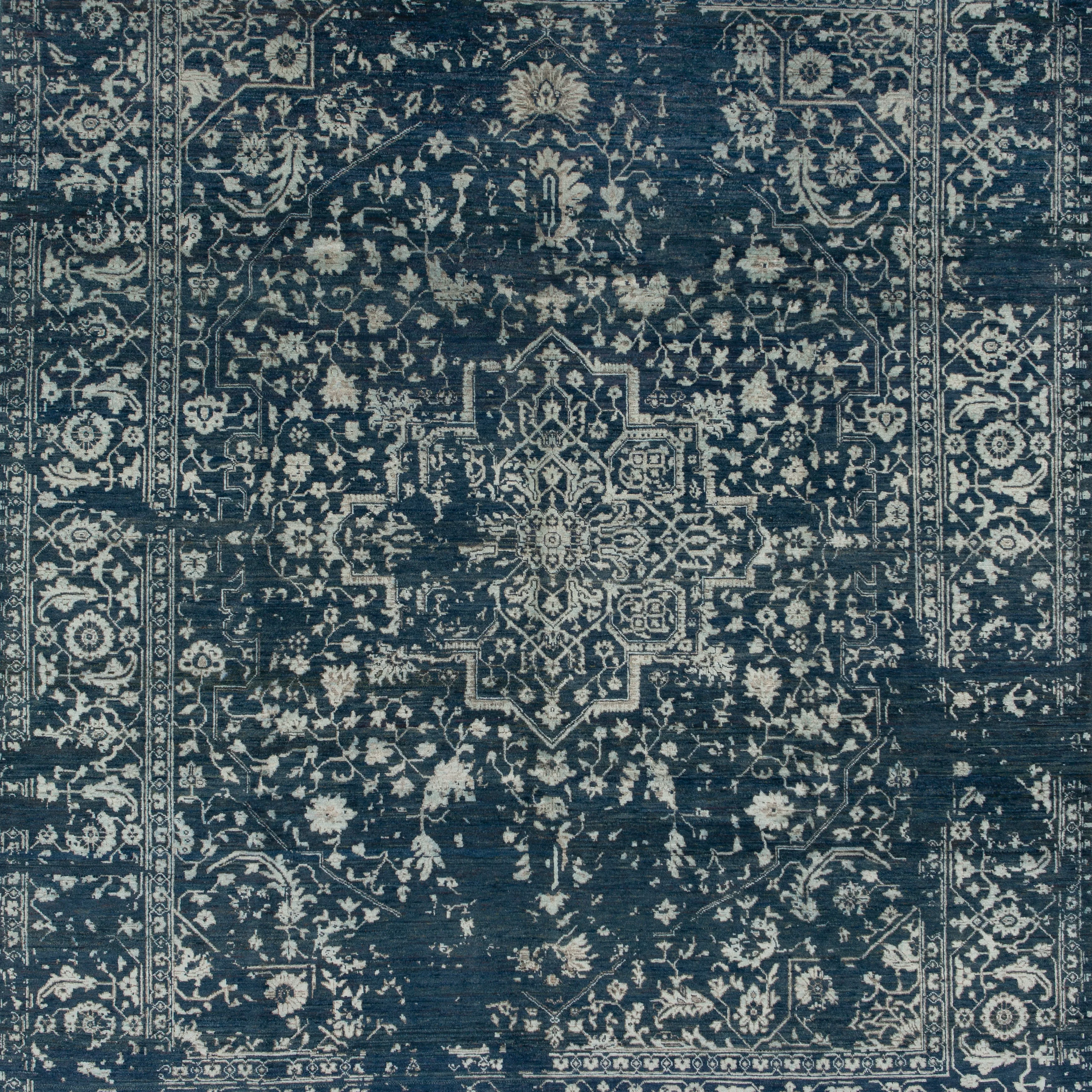 Navy Modern Wool Rug - 8'1" x 10'3"