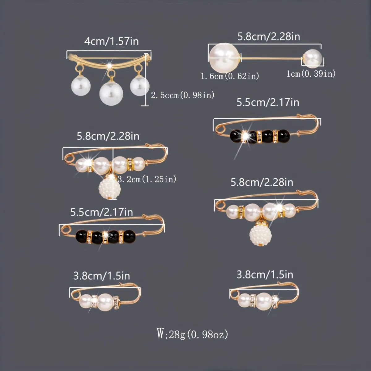 NonSlip Buckle Brooch Set Securely Adjust Waist Prevent Slipping