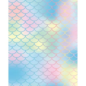 Pastel Mermaid Scales Printed Backdrop