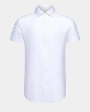 Phenom Classic White Short Sleeve Dress Shirt