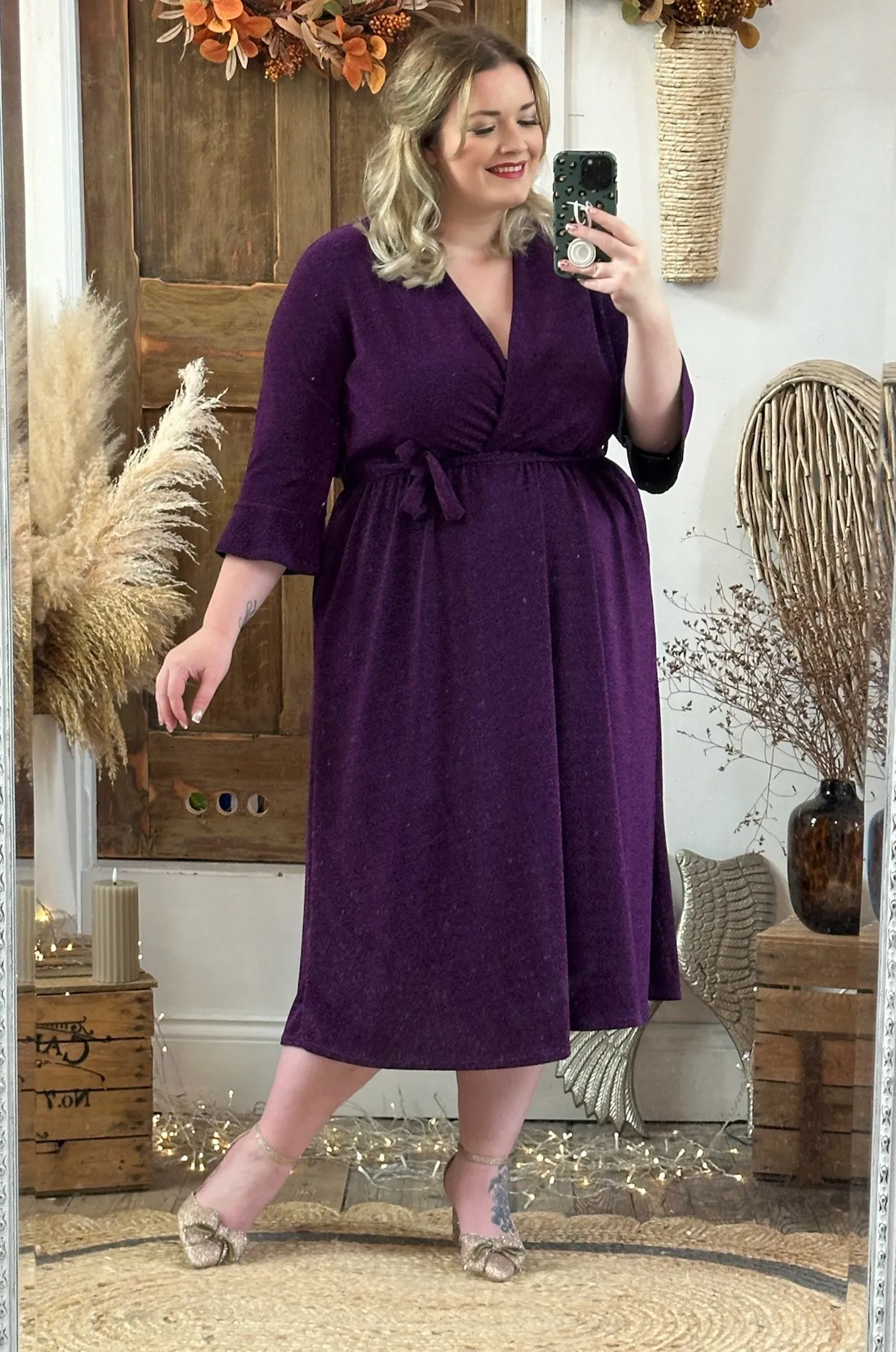 Purple Sparkly Roxy Midaxi Dress