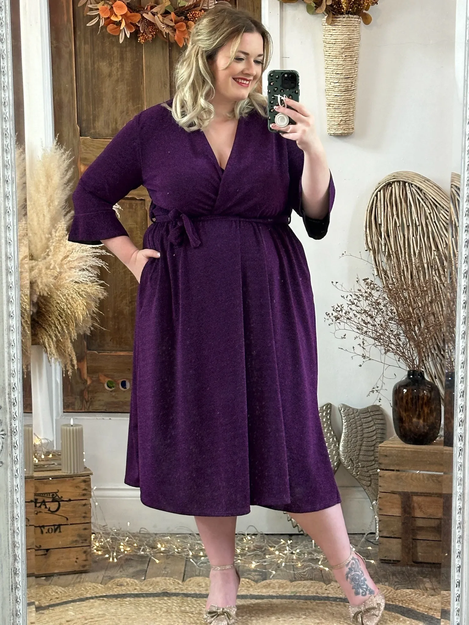 Purple Sparkly Roxy Midaxi Dress